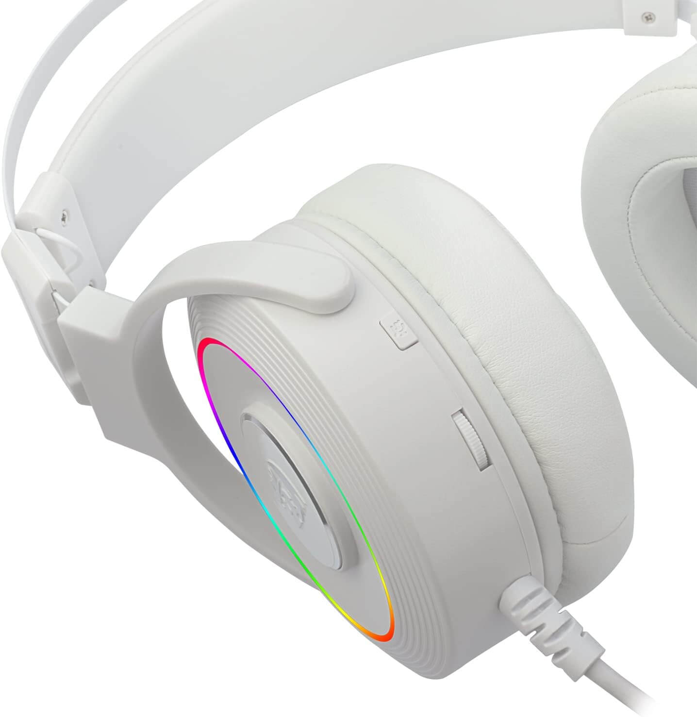 Redragon H320W Lamia 2 Lunar White Gaming Headset with 7.1 Surround Sound, Volume Control, Noise Cancelling, RGB Light, Stand, Over Ear Wired Headphone, with Mic for PC, PS4 Redragon H320W Lamia 2 Lunar White Gaming Headset with 7.1 Surround Sound, Volume Control, Noise Cancelling, RGB Light, Stand, Over Ear Wired Headphone, with Mic for PC, PS4
